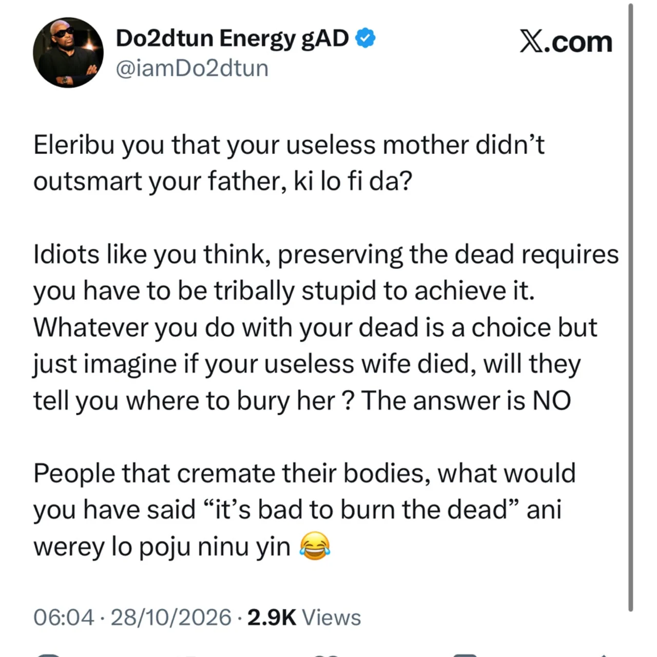 Toluwanisings: OAP Dotun weighs in
