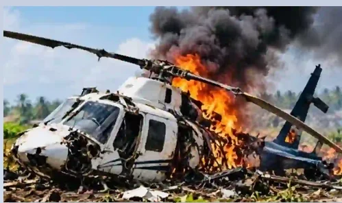 Many feared d.ead as helicopter crashes in Ondo Ondo helicopter